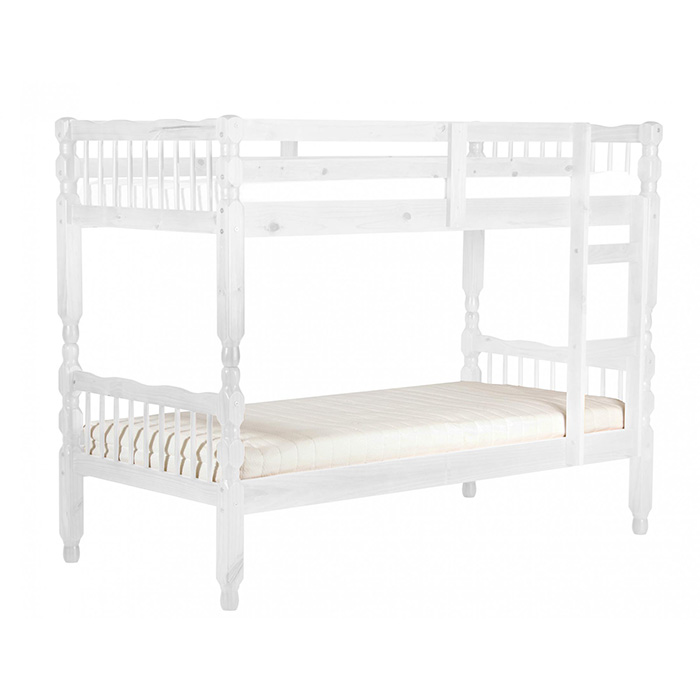 Milano White Pine Bunk Beds - Click Image to Close
